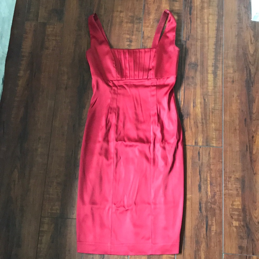 Calvin Klein Red Silk Dress